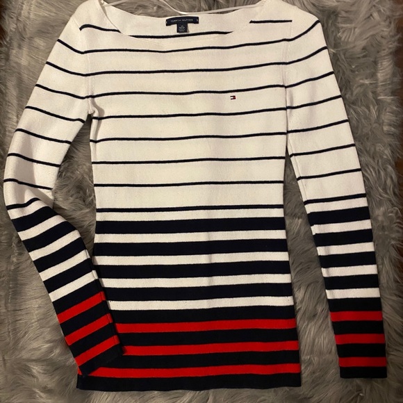Tommy Hilfiger striped multicoloured sweater - Picture 1 of 4